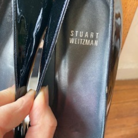 Stuart Weitzman 2 1/2" Kitten Heel black Patent Leather Size 9 1/2 " N - Picture 7 of 12